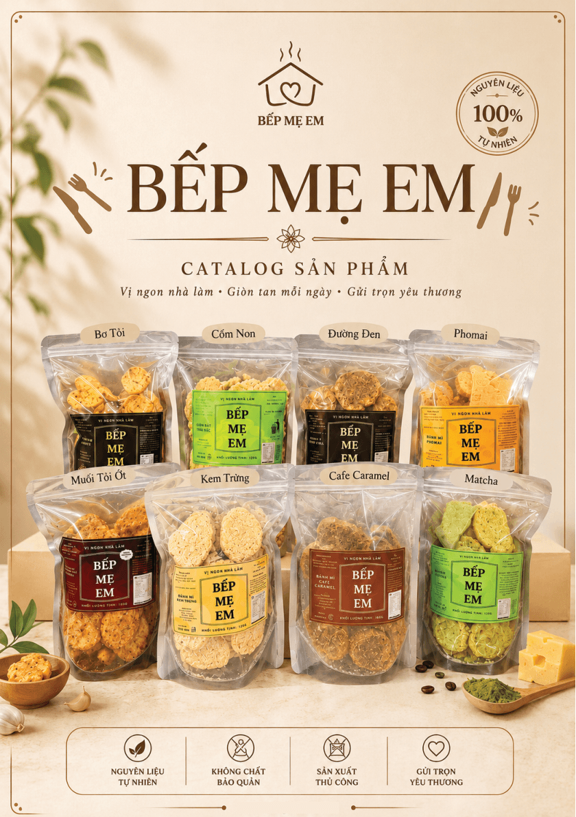 Catalog bánh mì sấy Bếp Mẹ Em